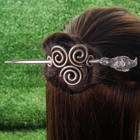 Antique Silver Viking Hair Sticks Hair Pin PW-WG2F806-21-1