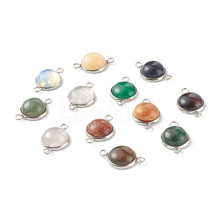 Natural & Synthetic Gemstone Links Connectors PALLOY-JF00756-1