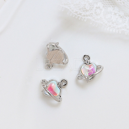 Alloy Cubic Zirconia Pendants INS-PW0001-12D-P-1