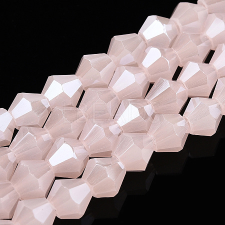 Imitation Jade Electroplate Glass Beads Strands EGLA-A039-J6mm-A07-1