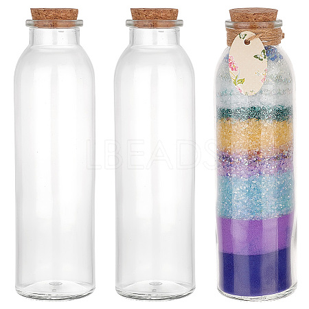 Glass Containers with Cork Lid AJEW-WH0348-242A-1