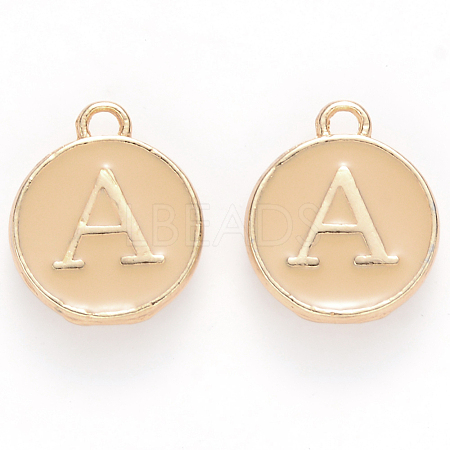 Golden Plated Alloy Enamel Charms ENAM-S118-06A-1