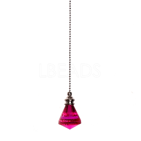 Pointed Glass Ceiling Fan Pull Chain Extenders PW-WG9165C-06-1
