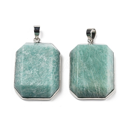 Natural Amazonite Pendants G-B139-02P-01-1