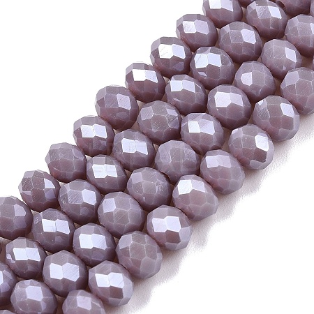 Electroplate Glass Beads Strands EGLA-A044-P6mm-A13-1