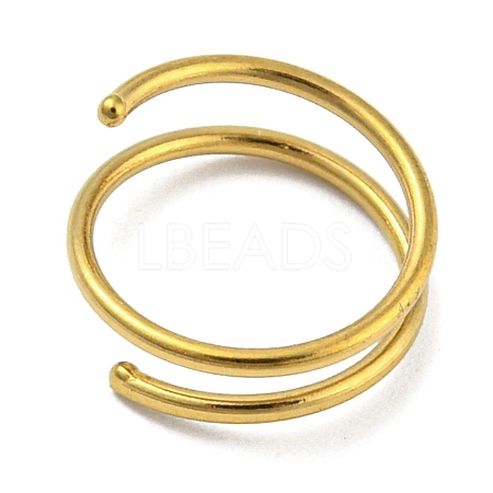Ion Plating(IP) 316 Stainless Steel Double Nose Ring for Single Piercing AJEW-K037-04G-1