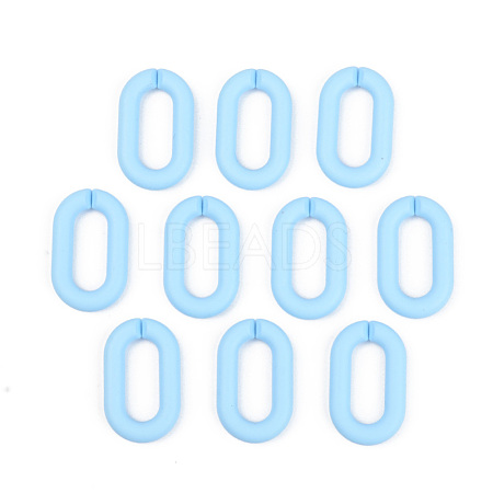 Opaque Spray Painted Acrylic Linking Rings OACR-T024-02-I03-1