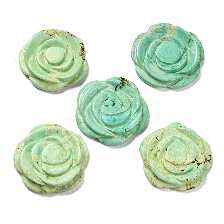 Synthetic Turquoise Carved Pendants G-Z088-01D-1