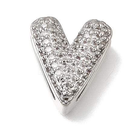 Brass Micro Pave Clear Cubic Zirconia Beads CU-CBAEEA8-16P-1