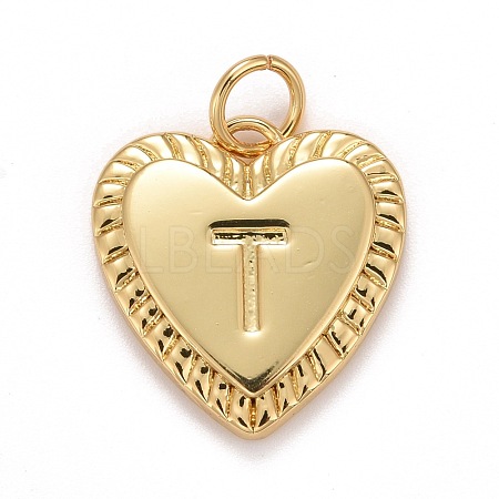 Rack Plating Real 18K Gold Plated Brass Pendants KK-E260-01G-T-1