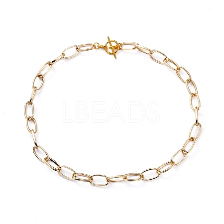 Unisex Aluminium Paperclip Chain Necklaces NJEW-JN02720-1