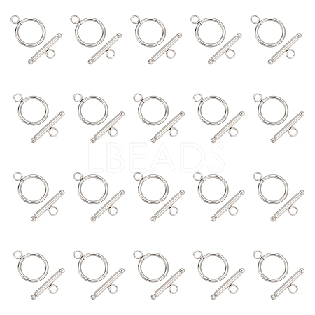 Tarnish Resistant 304 Stainless Steel Toggle Clasps X-STAS-K148-01P-1