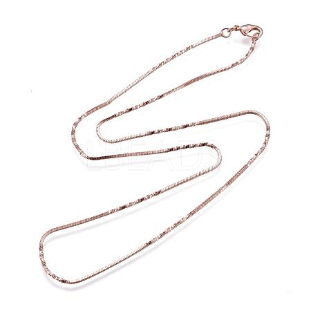 Brass Chain Necklaces MAK-F013-08RG-1