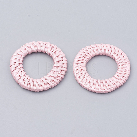 Handmade Spray Painted Reed Cane/Rattan Woven Linking Rings WOVE-N007-01D-1