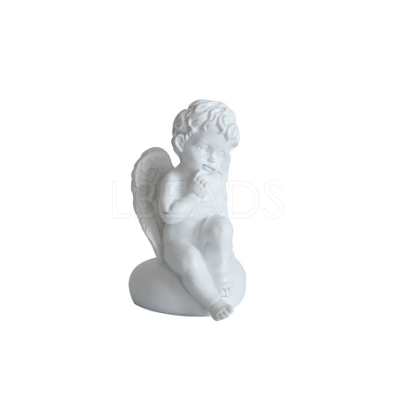 Resin Carved Cupid Statue Home Decoration DJEW-PW0012-024C-1