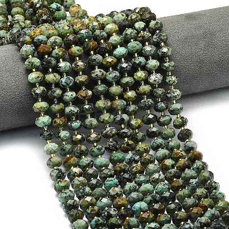 Natural African Turquoise(Jasper) Beads Strands G-P573-A29-01-1