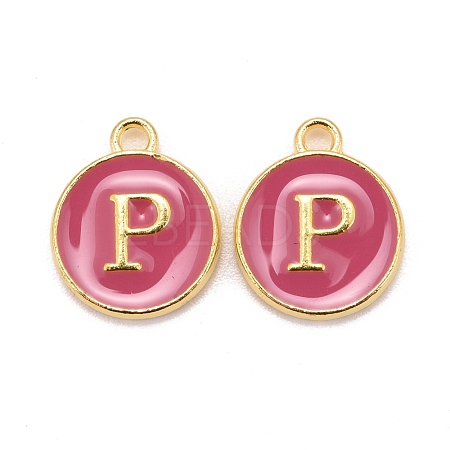 Golden Plated Alloy Enamel Charms ENAM-S118-08P-1