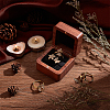 2-Slot Wooden Finger Ring Boxes OBOX-WH0007-18-5