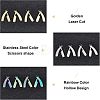 12pcs 3 Colors 304 Stainless Steel Pendants STAS-UN0023-61-4