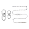 2Pcs 2 Sizes 304 Stainless Steel Double Eye Swivel Clasps STAS-GA0001-09-2