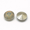 Pointed Back Resin Rhinestone Cabochons RESI-T015-14mm-A18-2