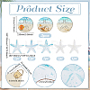 3Pcs Summer Ocean Wood Round Wall Decoration WOOD-PH0003-76-2