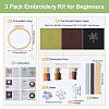 DIY Bouquet Pattern 3D Embroidery Starter Kits DIY-TA0006-26-3