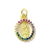 Brass Micro Pave Cubic Zirconia Pendants KK-M283-21D-02-1