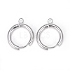 201 Stainless Steel Huggie Hoop Earring Findings STAS-P283-01G-S-3
