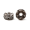Brass Rhinestone Spacer Beads RB-A014-L6mm-01B-3