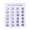 Tarnish Resistant 304 Stainless Steel Stud Earrings EJEW-H368-41P-3