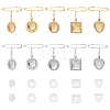 20Pcs DIY Iron Brooch Photo Frame Bouquets Decoration Making Kits JEWB-DR00004-1