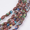 Handmade Millefiori Glass Beads Strands G-F552-03-1