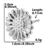 Non-Tarnish 304 Stainless Steel Flower Stud Earrings for Women BE5708-1-1