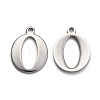 Tarnish Resistant 304 Stainless Steel Alphabet Charms STAS-H122-O-P-1