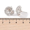 925 Sterling Silver Micro Pave Cubic Zirconia Earring Settings Findings STER-B003-18P-3