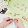 10Pcs Bowknot Shape Alloy Rhinestone Brooches for Backpack Clothes JEWB-PH0001-40-3