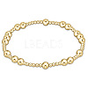 Bohemia Brass Round Beaded Stretch Bracelets TK0566-4-1