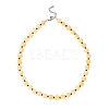 8.5MM Round Dyed Natural Malaysia Jade with Glass Seed Beaded Necklaces for Women NJEW-JN05646-02-4