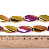 Electroplate Glass Beads Strands EGLA-N055-02L-4