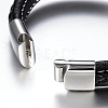 Men's Braided PU Leather Cord Bracelets BJEW-H559-08B-4