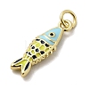 Brass Enamel Pendants X1-KK-A266-39G-02-2