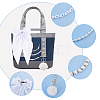 3Pcs 3 Styles Opaque Acrylic Chain & Glass Beaded & ABS Plastic Pearl Charm Purse Decorative Chains HJEW-HS00110-4