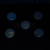 UV Plating Luminous Transparent Acrylic Beads OACR-P010-05B-4