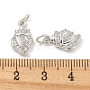Rack Plating Brass Micro Pave Clear Cubic Zirconia Pendants KK-B093-18P-3