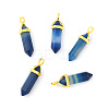 Natural Agate Pointed Pendants G-G902-A08-1