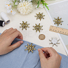 6Pcs Glass Cabochons GLAA-FG0001-32A-3