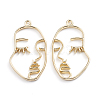 Alloy Open Back Bezel Pendants X-PALLOY-I197-12G-2