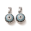 Brass Micro Pave Colorful Cubic Zirconia Charms CU-CBADD64-13P-1