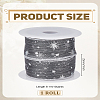 10 Yards Silver Stamping Star Organza Ribbons SRIB-LP0001-09A-2